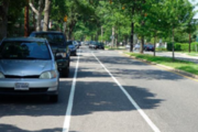 Bike lane with parking