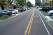 Contraflow bike lane